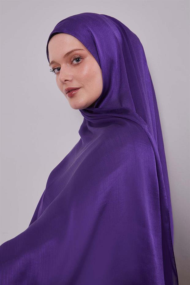 Koyu Mor Janjan Şal