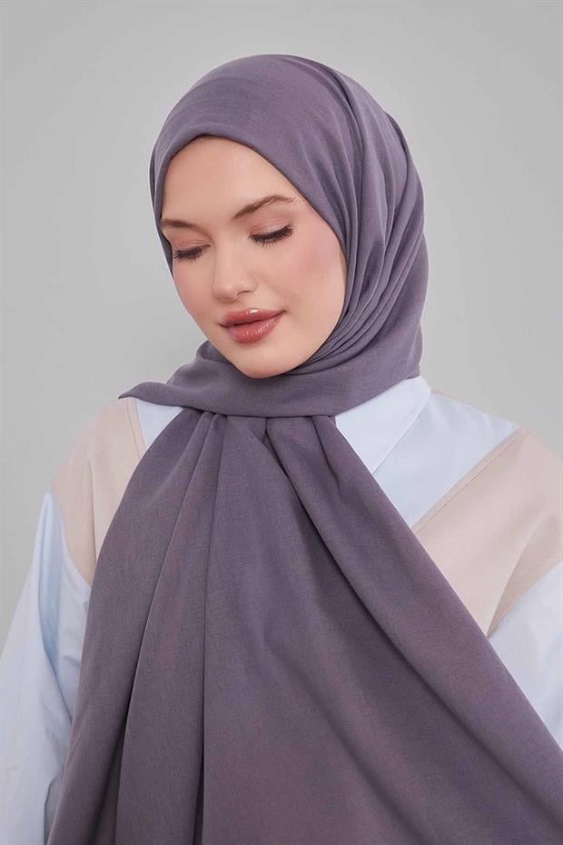 Koyu Gri Düz Tensel Şal