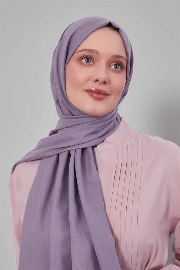 Koyu Lila Düz Tensel Şal