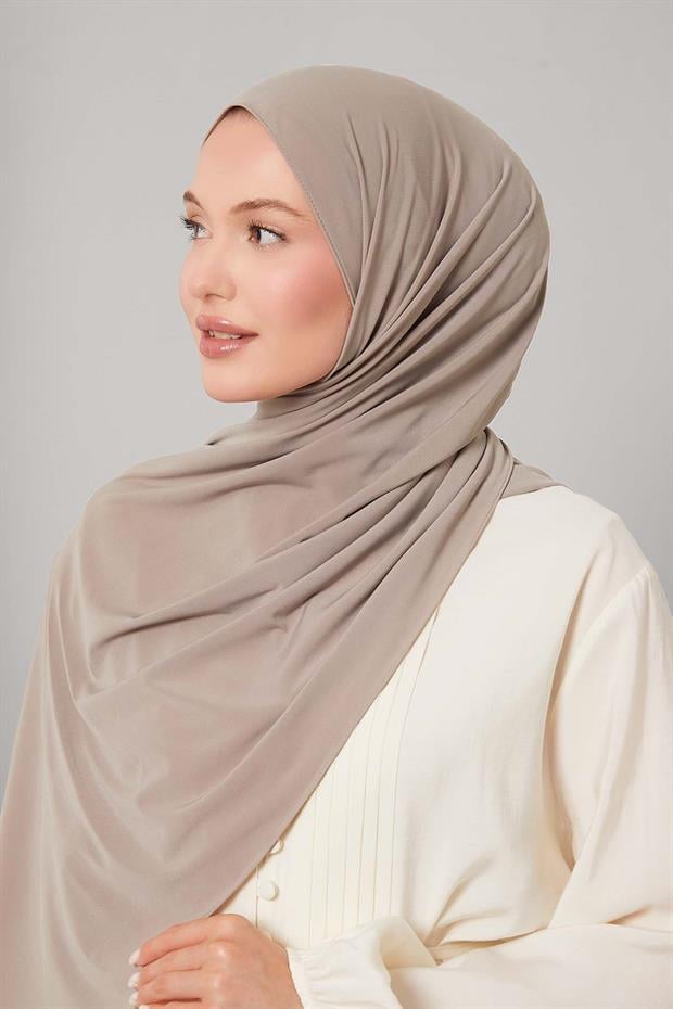 Koyu Bej Düz Sandy Şal