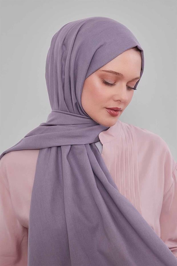Koyu Lila Düz Tensel Şal