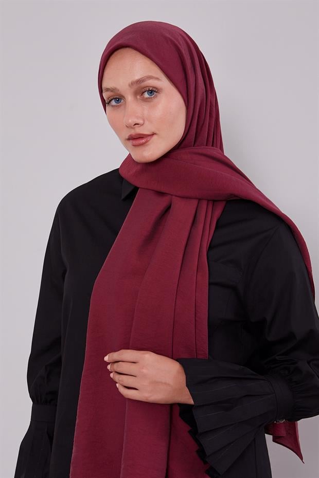 Koyu Kırmızı Düz Adria Şal
