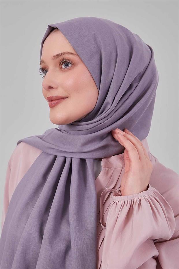 Koyu Lila Düz Tensel Şal
