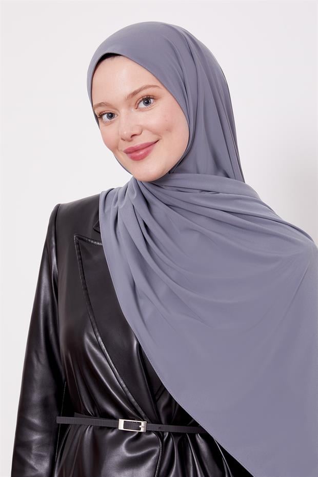 Koyu Gri Düz Sandy Şal