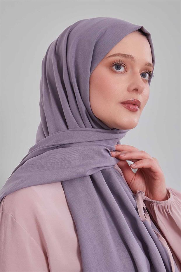Koyu Lila Düz Tensel Şal