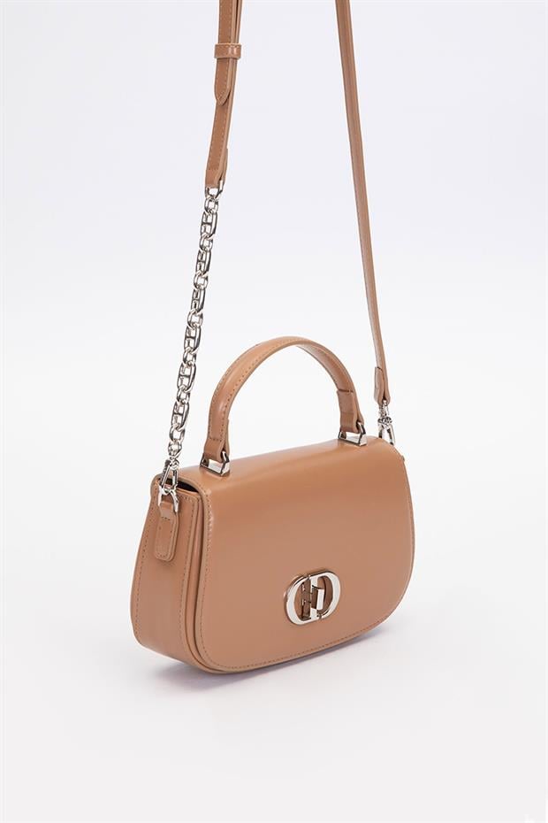 Kahve Aksesuar Kapaklı Omuz Çantası