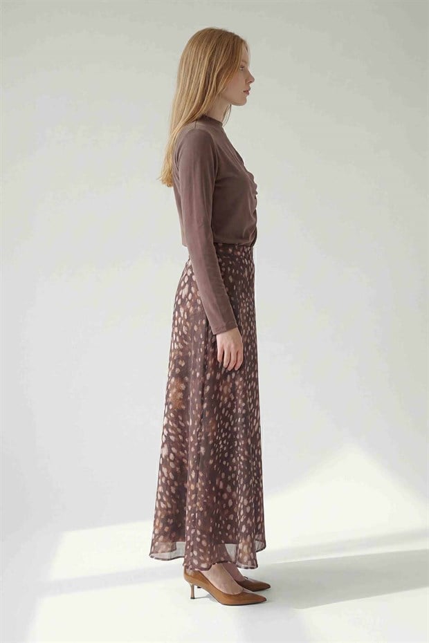 Kahve Bambi Desen Etek