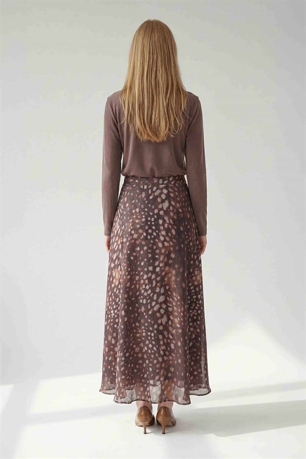 Kahve Bambi Desen Etek