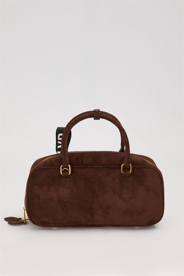 Kahve Çıtçıt Askılı Omuz Çantası