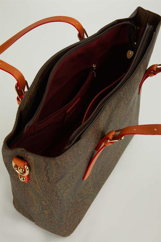 Kahve Çoklu Çanta Detaylı Omuz Çantası