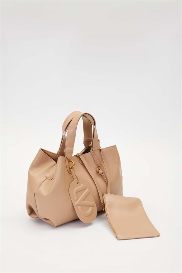 Kahve Cüzdan Detaylı El Çantası