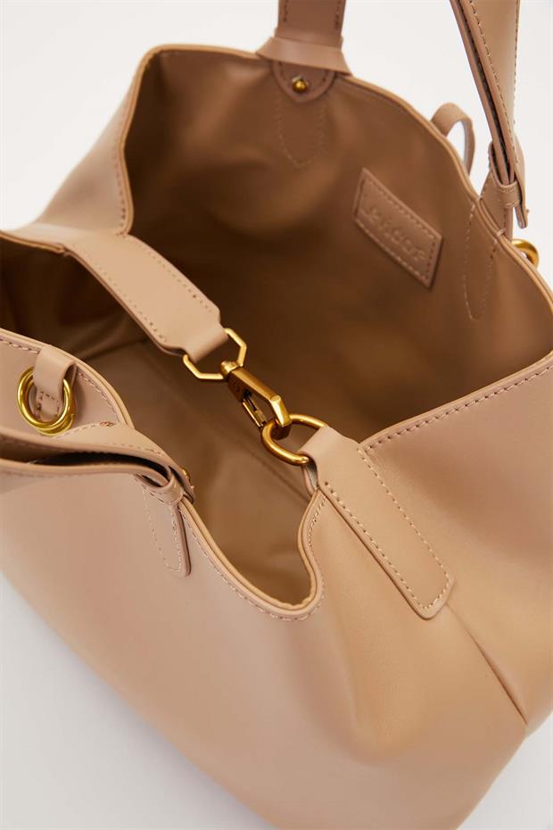 Kahve Cüzdan Detaylı El Çantası