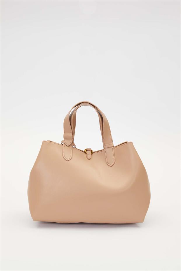 Kahve Cüzdan Detaylı El Çantası