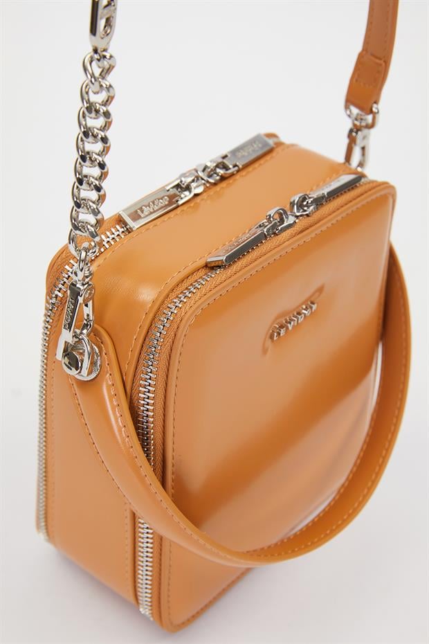 Kahve Dikdörtgen Model Omuz Çantası