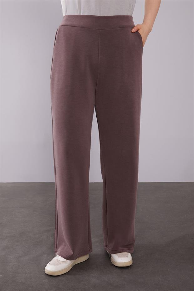 Kahve File Cep Detaylı İkili Takım