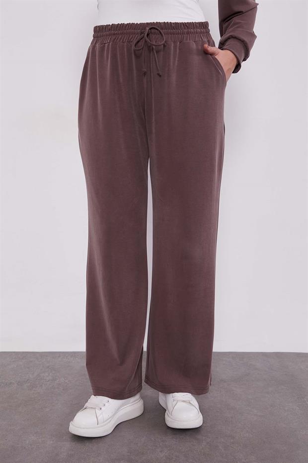 Kahve Geometrik Model İkili Takım