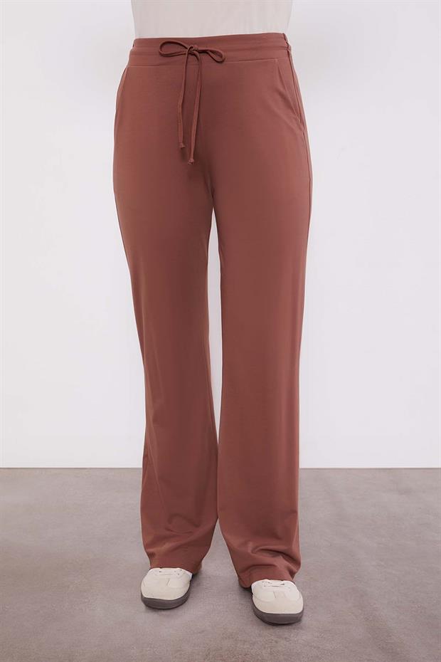 Kahve Hasır Püskül Detaylı İkili Takım