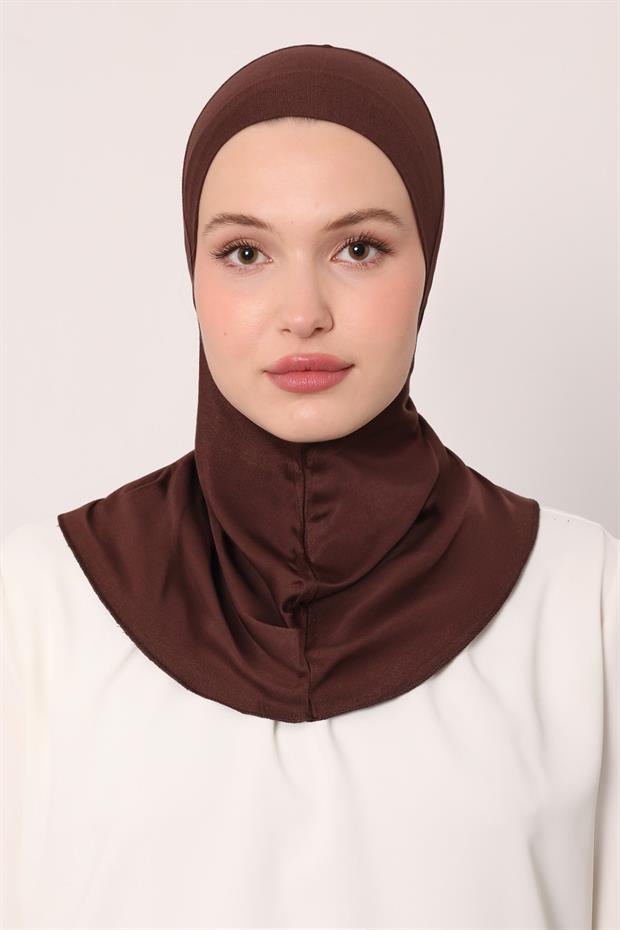 Kahve Hijabchi Boyunluklu Bone