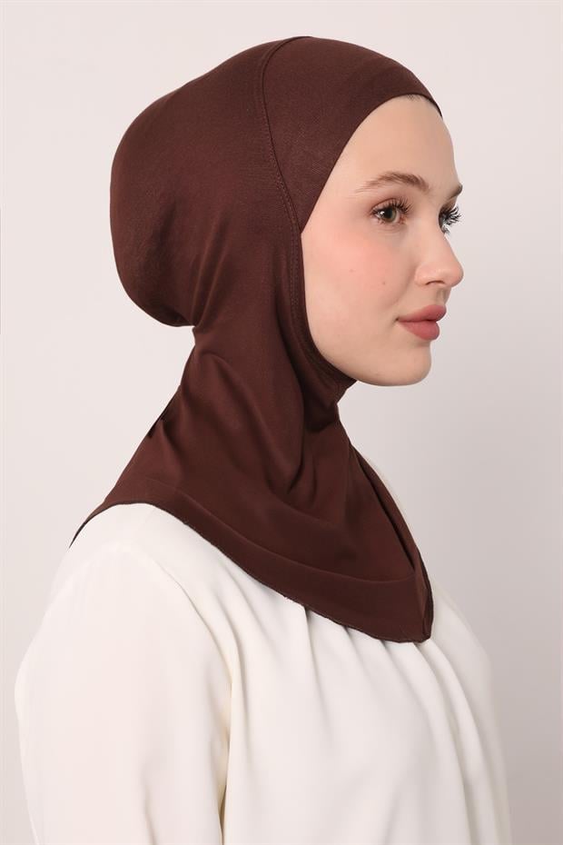 Kahve Hijabchi Boyunluklu Bone