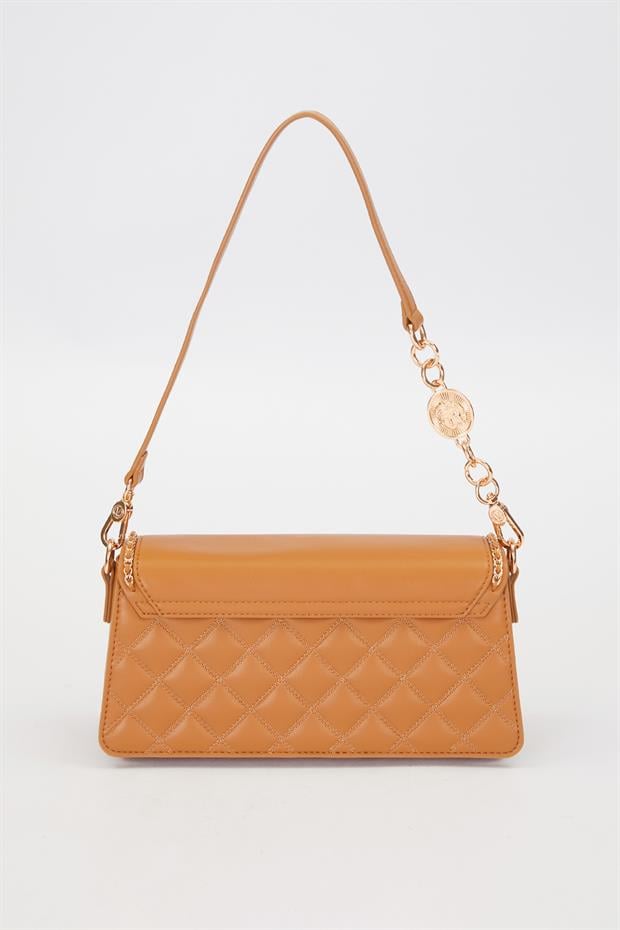 Kahve Kalp Toka Detay Omuz Çantası