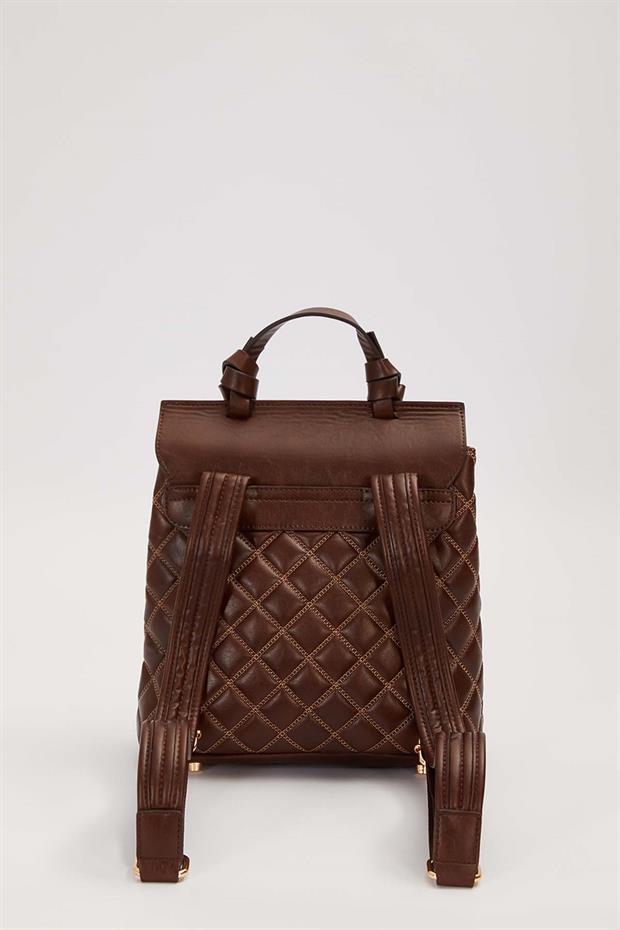 Kahve Kapitone Model Sırt Çantası