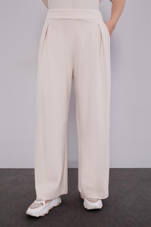 Kahve Kendinden Desenli Yelekli Üçlü Takım