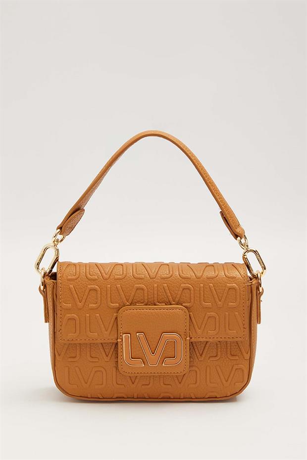 Kahve Kısa Askılı Dokulu Omuz Çantası