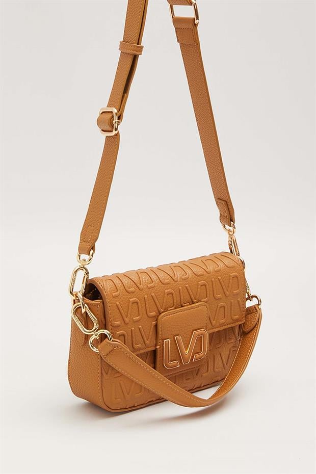 Kahve Kısa Askılı Dokulu Omuz Çantası