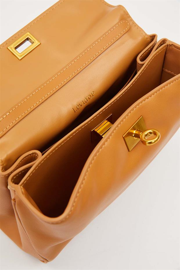 Kahve Kompakt Model El Çantası