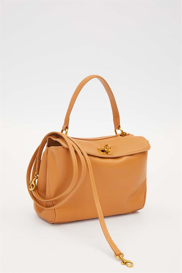 Kahve Kompakt Model El Çantası