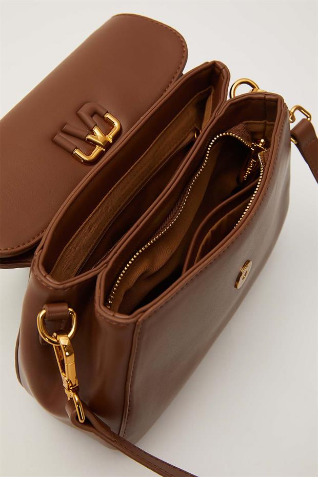 Kahve LVD Logolu Omuz Çantası