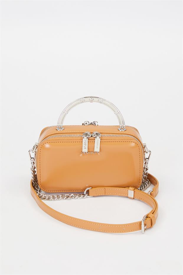 Kahve Metal Askı Detay Omuz Çantası