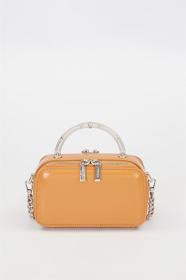 Kahve Metal Askı Detay Omuz Çantası