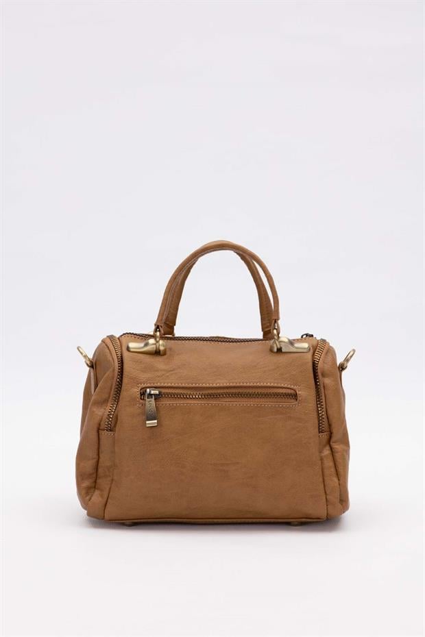 Kahve Taş Aksesuar Detaylı Omuz Çantası