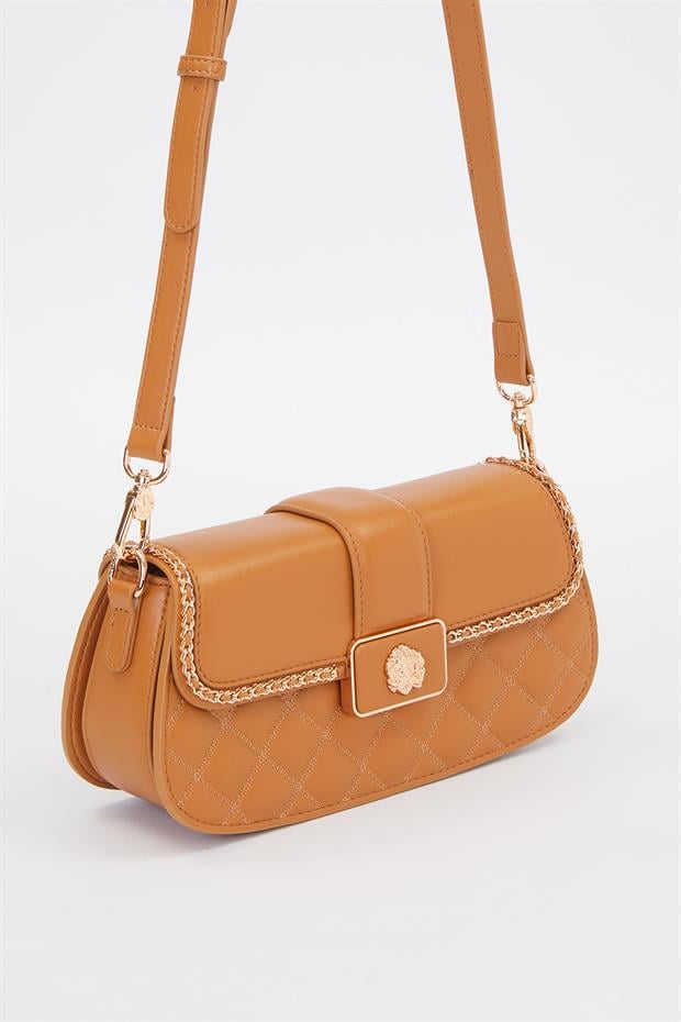 Kahve Toka Detay Omuz Çantası