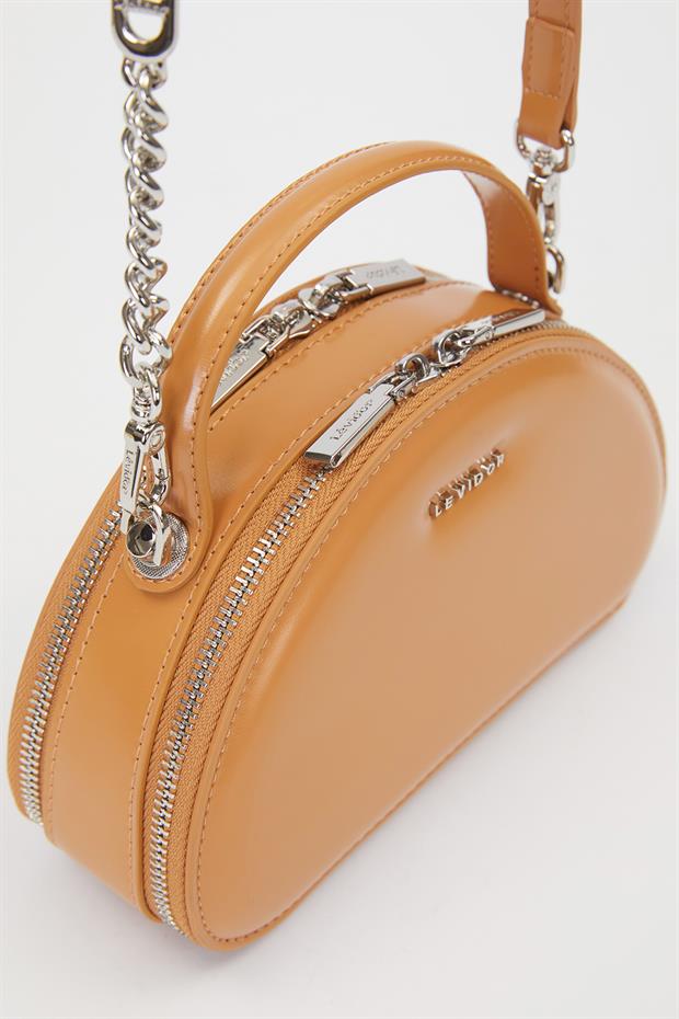 Kahve Yarım Ay Model Omuz Çantası