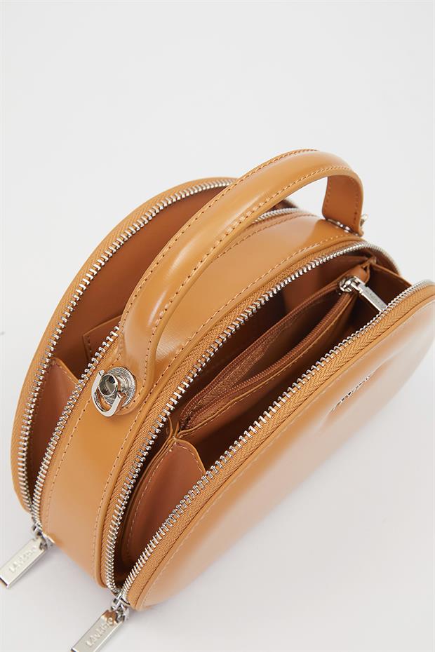 Kahve Yarım Ay Model Omuz Çantası