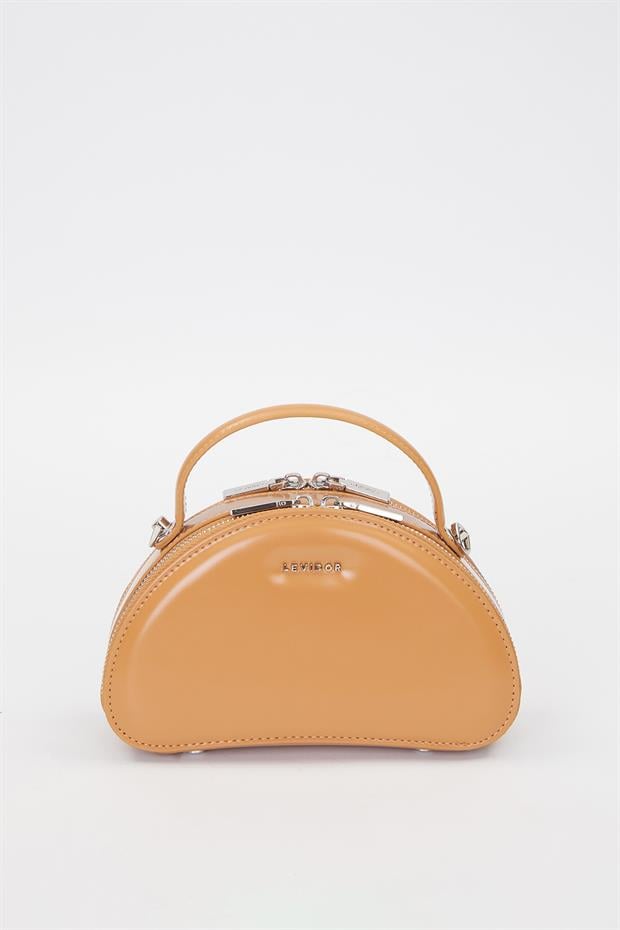 Kahve Yarım Ay Model Omuz Çantası