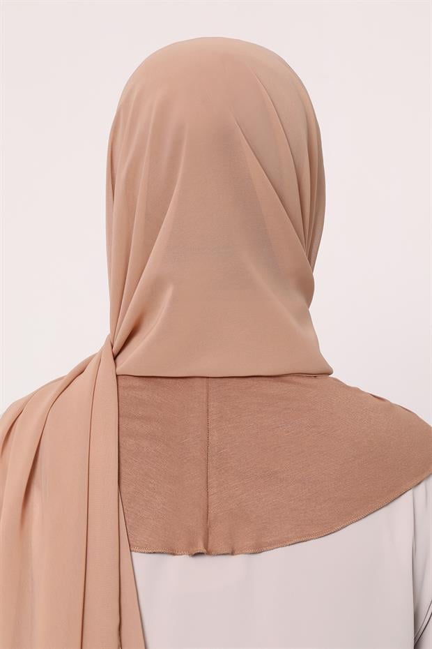 Karamel Büyük Hijap Şifon Şal