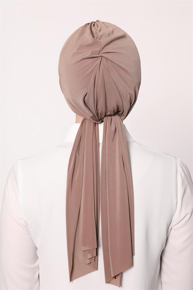 Karamel Kelebek Desen Hazır Şal