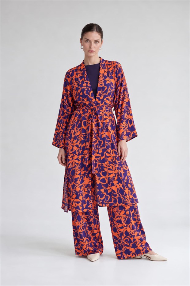 Kimono Pantolon Takım Oranj