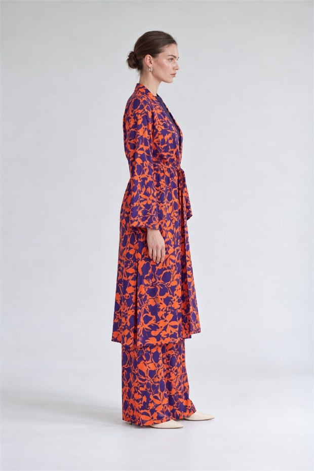 Kimono Pantolon Takım Oranj