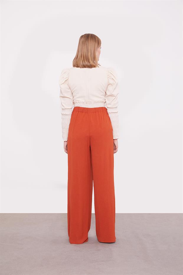 Kiremit Bol Paça Aerobin Pantolon