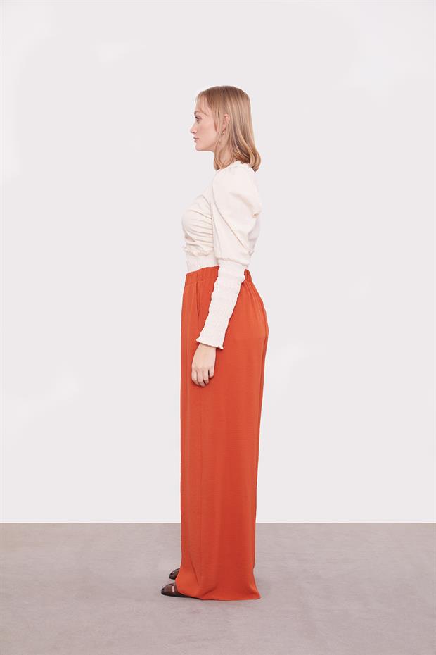 Kiremit Bol Paça Aerobin Pantolon