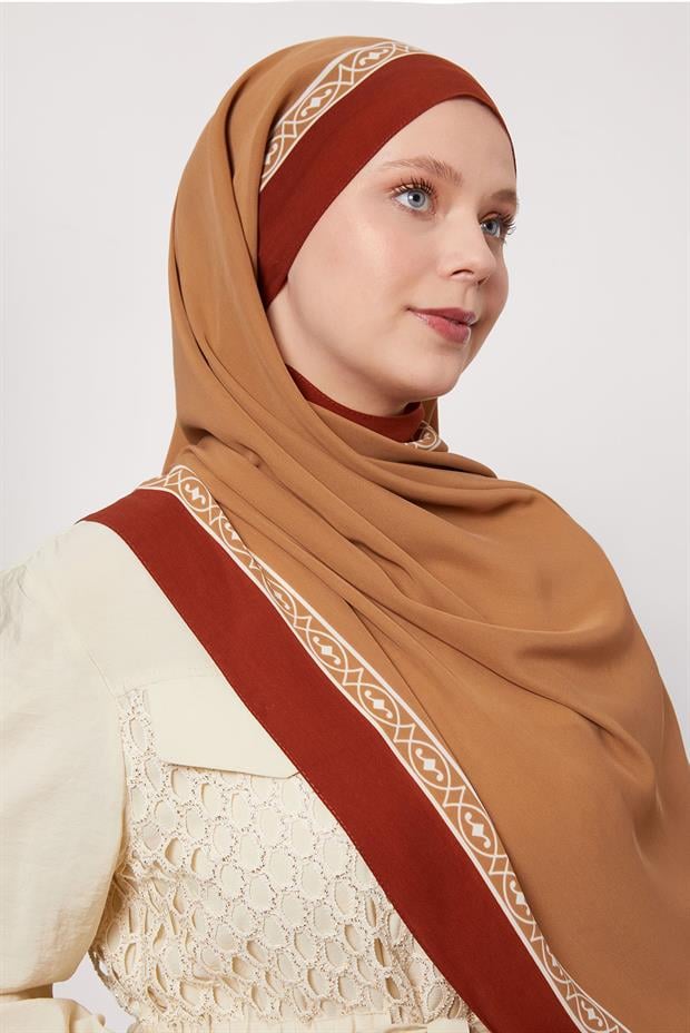 Kiremit Örgü Desen Medine İpeği