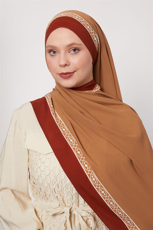 Kiremit Örgü Desen Medine İpeği