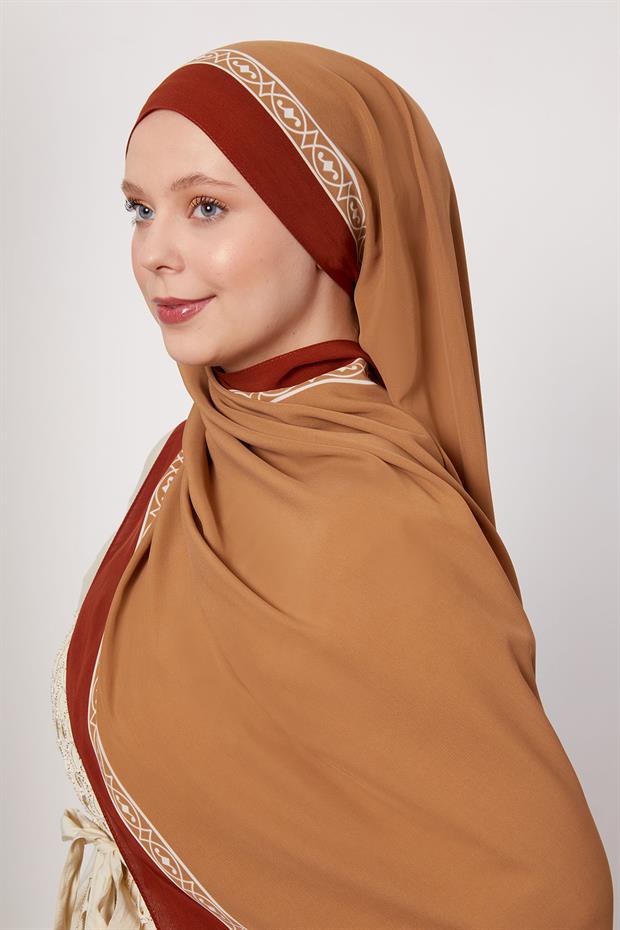 Kiremit Örgü Desen Medine İpeği