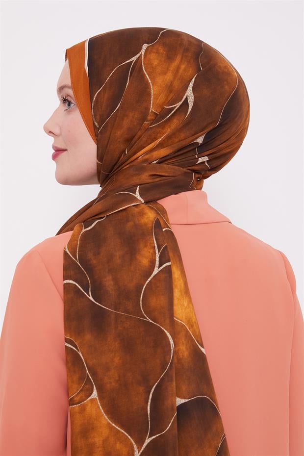 Kiremit Varak Desen Royal Şal