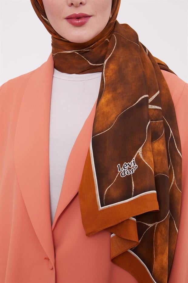 Kiremit Varak Desen Royal Şal