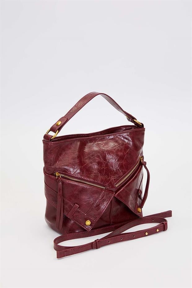 Kırmızı Cep Görünümlü El Çantası